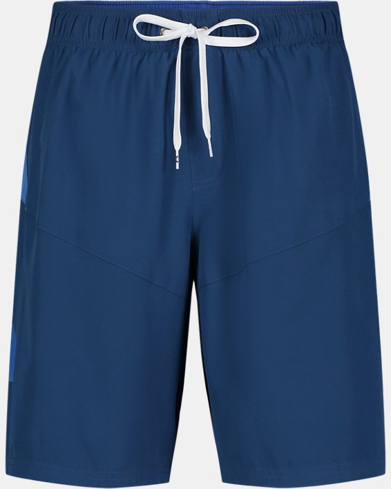 Men's UA Point Breeze Colorblock Volley Shorts, Blue, pdpMainDesktop image number 3